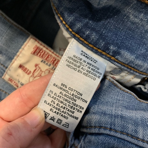 True Religion "Skinny Flap" Jeans - Size 30 - Red Orange SN Wash - Picture 6 of 14